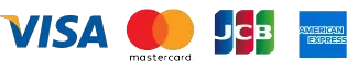 クレジットカード対応(VISA・Mastercard・JCB・American Express)